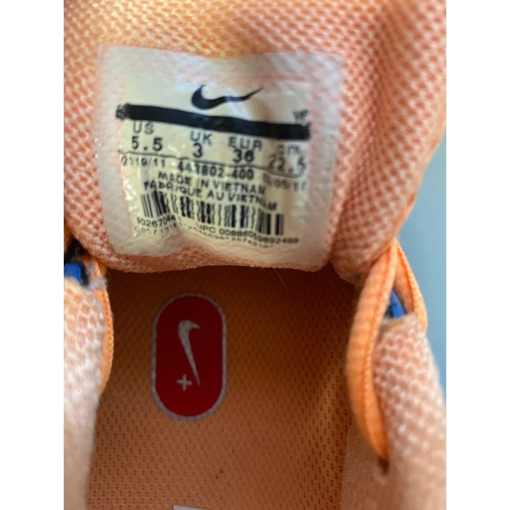 Nike Pegasus 28 Women Running Shoes Blue Orange Flywire‎ Sz 5.5 Athletic